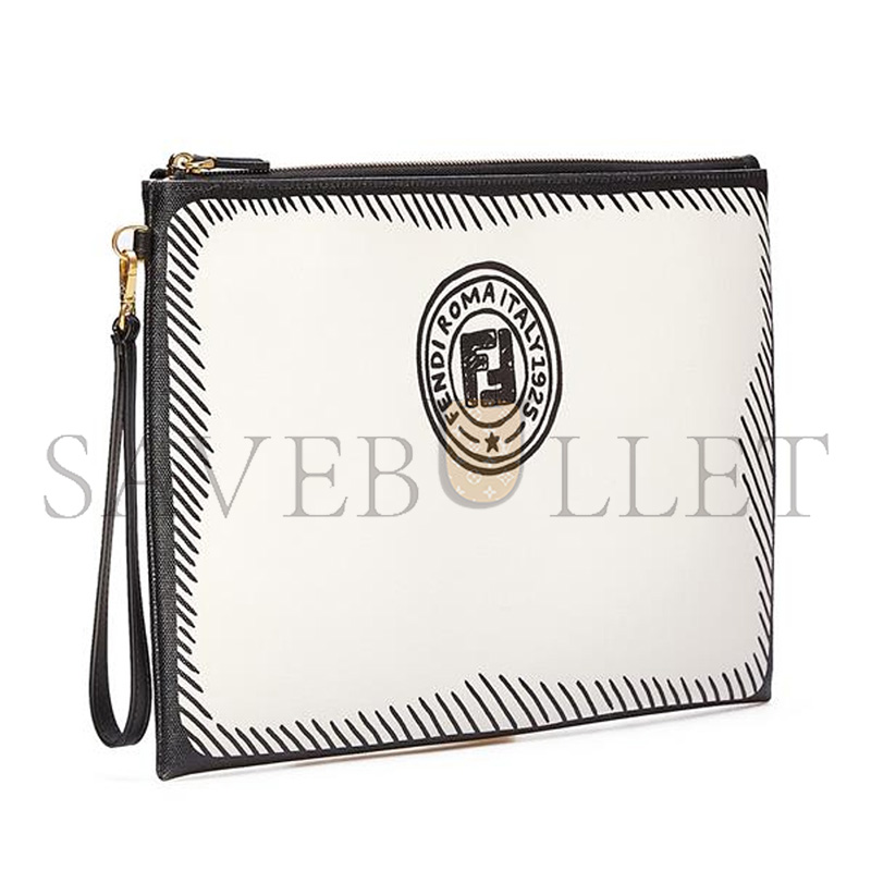 F**di coated fabric clutch 8n0178adbsf1c7a (30*20*1cm)